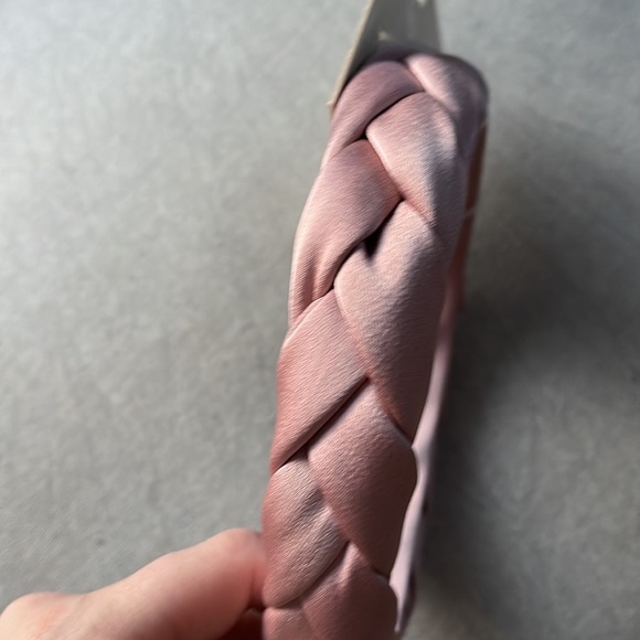 NWT Pink Braid Satin Headband - Picture 2 of 4